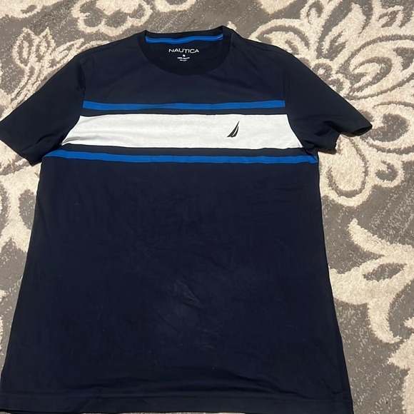 Nautica t shirt. New size medium. Blue and white - Picture 1 of 3